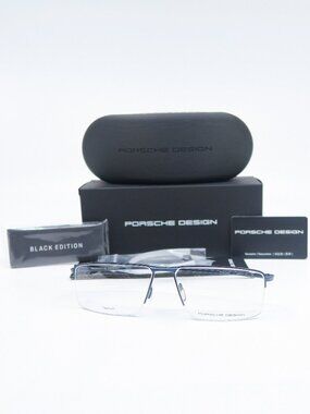 Porsche Design P8736 C000 Blue Titanium, Semi-Rimless, New Men's Eyeglasses.
